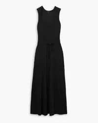 ATM High Torsion cotton-jersey maxi dress - Black Black