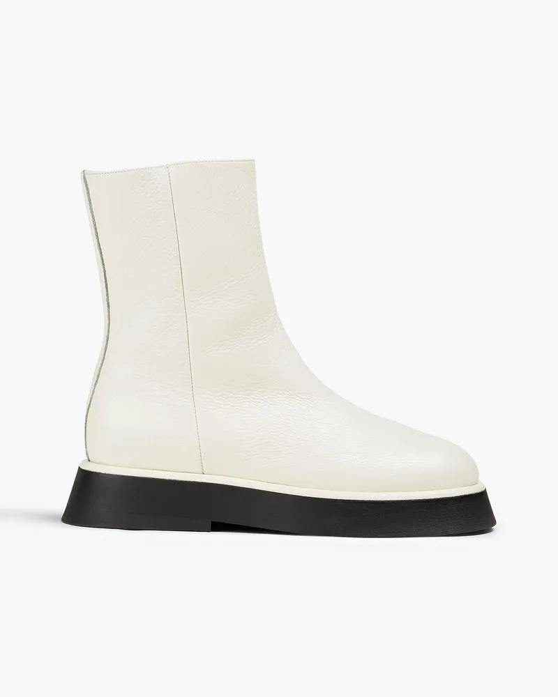 WANDLER Textured-leather platform ankle boots - White White