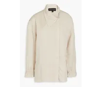 Lyocell and linen-blend shirt - Neutral