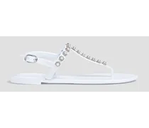 Goldie embellished PVC slingback sandals - White