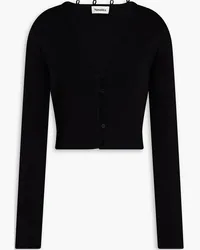 Nanushka Danique cropped stretch-knit cardigan - Black Black