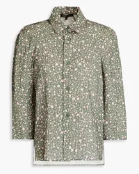 Maje Floral-print woven shirt - Green Green