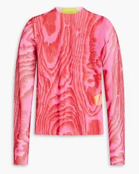 Marques ' Almeida Printed mesh top - Pink Pink