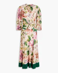 Dolce & Gabbana Floral-print silk-blend georgette midi dress - Pink Pink