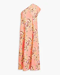 Emilio Pucci One-shoulder printed crepe midi dress - Pink Pink