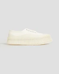 Jil Sander Canvas and rubber sneakers - White White