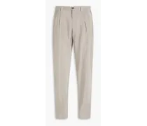 Tapered silk-blend pants - Gray