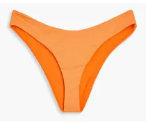 Cece ribbed low-rise bikini briefs - Orange