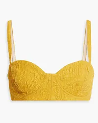 Dries van Noten Matelassé bra top - Yellow Yellow