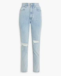 SLVRLAKE Beatnik faded high-rise slim-leg jeans - Blue Blue