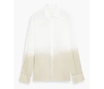 Dip-dyed linen shirt - Neutral
