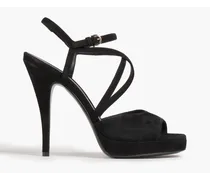 Acate suede platform sandals - Black