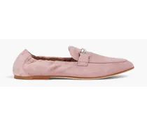 Double T suede loafers - Pink