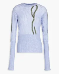 McQ Mélange cable-knit sweater - Purple Purple