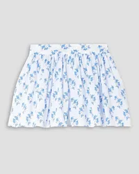 Caroline Constas Teagen floral-print cotton-blend poplin shorts - White White