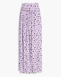 Diane von Furstenberg Chiara printed crepe maxi skirt - Purple Purple