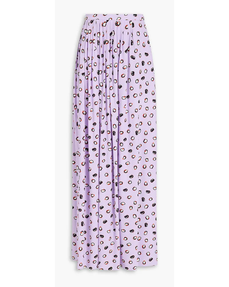 Diane von Furstenberg Chiara printed crepe maxi skirt - Purple Purple