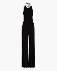 Halston Alexis open-back jersey jumpsuit - Black Black