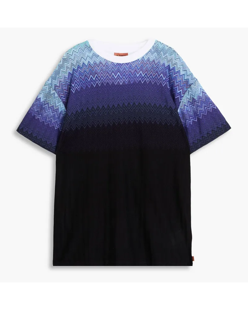 Missoni Dégradé crochet-knit cotton-blend T-shirt - Black Black