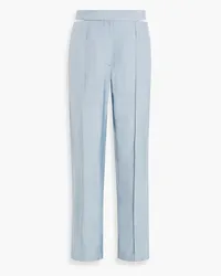 Victoria Beckham Cutout jacquard straight-leg pants - Blue Blue