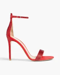 Gianvito Rossi Glam Raso crystal-embellished satin sandals - Red Red