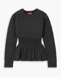 Altuzarra Vido peplum wool-blend sweater - Gray Gray