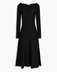 Valentino Garavani Flared knitted midi dress - Black Black