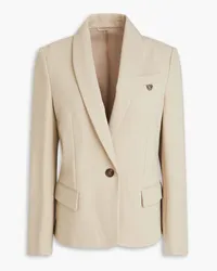 Brunello Cucinelli Bead-embellished cotton-blend jersey blazer - Neutral Neutral