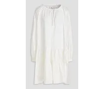 Oversized cotton-poplin dress - White