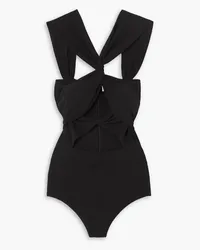 Magda Butrym Twist-front cutout stretch-jersey bodysuit - Black Black