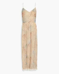 THEIA Embellished tulle gown - Neutral Neutral