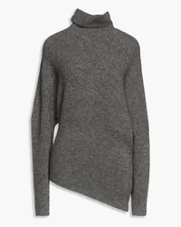 Proenza Schouler Asymmetric mélange knitted turtleneck sweater - Gray Gray