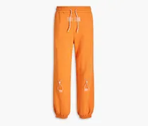 French cotton-terry sweatpants - Orange