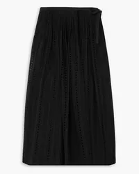 Adam Lippes Broderie anglaise cotton wrap skirt - Black Black