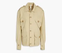Mue linen and cotton-blend jacket - Neutral