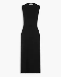 Proenza Schouler Wrap-effect stretch-cotton jersey midi dress - Black Black