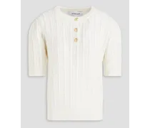 Shea pointell-knit top - White
