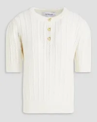 Derek Lam Shea pointell-knit top - White White