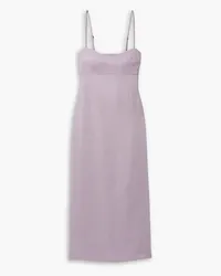 Haight Agatha cutout linen-blend midi dress - Purple Purple