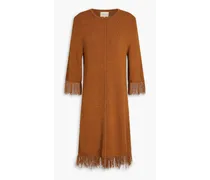 Cella fringed knitted dress - Brown