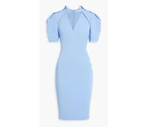 Pleated crepe dress - Blue