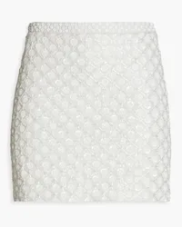 Andrew GN Embellished linen-blend mini skirt - Gray Gray