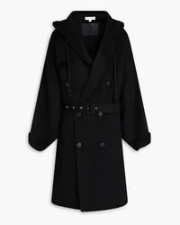 J.W.Anderson Belted wool-felt hooded coat - Black Black