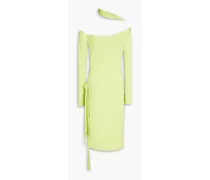 Beca cutout cotton-blend jersey dress - Green