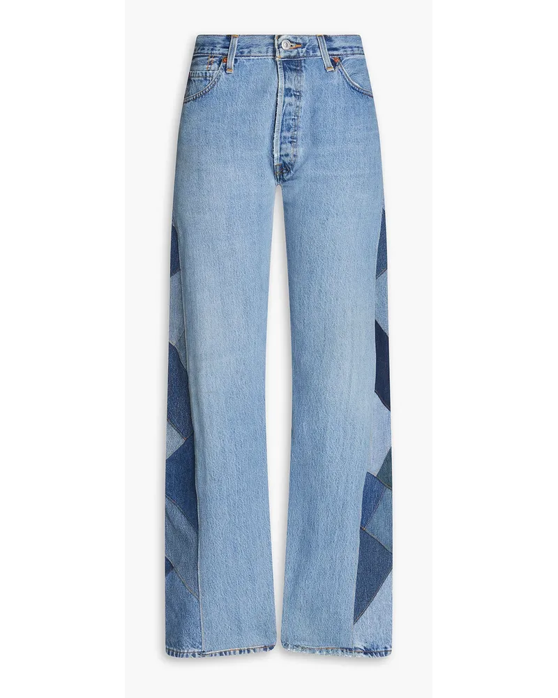 Levi's 70s patchwork high-rise flared jeans - Blue Blue