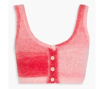 Cropped dégradé knitted top - Pink