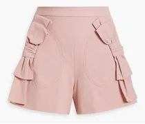 Bow-detailed twill shorts - Pink