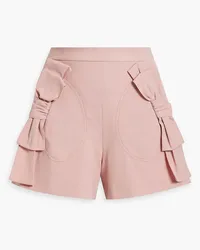 RED Valentino Bow-detailed twill shorts - Pink Pink