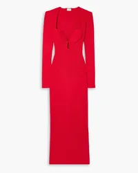 Magda Butrym Cutout ribbed-knit maxi dress - Red Red