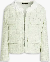 Maje Metallic tweed jacket - Green Green